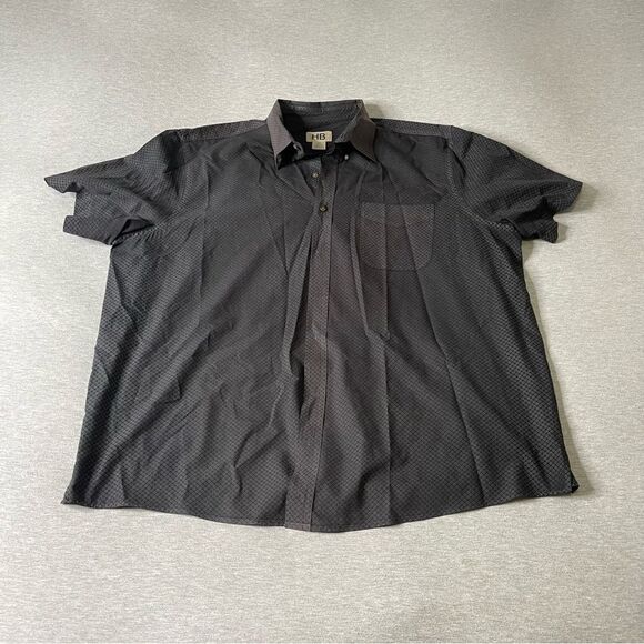 HB Big & Tall Men’s Plaid and Print Button-Up Dress Shirts 2 PCS. Set - Picture 5 of 7